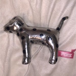 Metallic silver and black PINK dog
